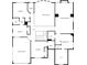 Second floor layout features bedrooms, baths, laundry, hall, walk in closets and open to below areas at 212 Thorncliff Way Way, Acworth, GA 30101