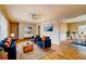 Inviting living room with hardwood floors, stylish furniture, and open access to the dining area at 32 Hillcrest Drive Southeast Se Dr, Austell, GA 30168