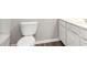 Clean bathroom featuring modern toilet, shower and vanity with modern fixtures at 801 Tulip Poplar Way # 2501, Lawrenceville, GA 30044