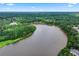 Scenic aerial view of the lake and surrounding lush green landscape, offering a tranquil and picturesque setting at 106 April Walk, Mcdonough, GA 30253