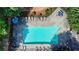 Beautiful aerial view of a clear, sparkling community pool with lounge chairs at 5965 Vista Brook Dr, Suwanee, GA 30024
