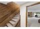 Finished basement with carpeted stairs leading to rec room at 3711 Frey Lake Nw Rd, Kennesaw, GA 30144