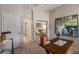 Bonus room showing a desk, artwork, and access to the main bedroom at 2102 Berryhill Se Cir, Smyrna, GA 30082