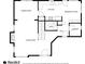 Detailed floor plan of the first floor with kitchen, living room, and dining room at 2102 Berryhill Se Cir, Smyrna, GA 30082