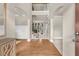 Bright and airy foyer with hardwood floors and staircase at 2619 Dayview Ln, Atlanta, GA 30331
