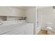 Functional laundry room area provides plenty of space for washer, dryer and storage at 303 Nottingham Dr, Woodstock, GA 30188