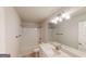 Bright bathroom with soaking tub and integrated shower, complete with contemporary fixtures at 3402 Milan Ct # 1 Plapprox Sqft 2, Douglasville, GA 30135