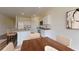 Eat-in kitchen with island, stainless appliances and white cabinets at 2289 Argento Cir, Dacula, GA 30019