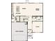 First floor plan featuring an open kitchen, great room, dining area, study, and 2-bay garage at 7254 Deering Court Lot 177, Douglasville, GA 30134
