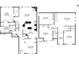 Detailed floor plan showcasing the layout of the home, including bedrooms, bathrooms, kitchen, and living spaces at 1755 Rutland Pass Dr, Lawrenceville, GA 30045