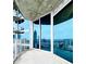 Balcony featuring steel railings and unobstructed views of the Atlanta skyline through expansive windows at 400 W Peachtree Nw St # 2704, Atlanta, GA 30308