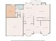 First floor plan showcasing the layout, including a bedroom, kitchen, garage, and living room at 1496 Clarecastle Ln, Buford, GA 30519