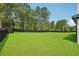 Large, well-maintained backyard with lush lawn, complemented by mature trees, provides privacy and space at 3205 Bold Springs Rd, Dacula, GA 30019