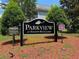 Community sign marks the entrance to the Parkview at Shadow Rock Lakes neighborhood at 646 Lakes Cir, Lithonia, GA 30058