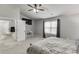 Large main bedroom featuring vaulted ceilings and plush carpet and access to an ensuite sitting room at 1548 Station Ridge Dr, Lawrenceville, GA 30045