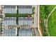 Aerial view of the townhome neighborhood showing layout and surrounding green spaces at 772 Aerial Se Way, Atlanta, GA 30312