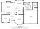 Detailed floor plan of the first floor layout featuring kitchen, living room, and garage at 908 Lance Cir, Lawrenceville, GA 30043