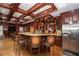 Home bar features seating, wood paneled walls and bar counter, wine storage and refrigerator at 4054 Lyon Blvd, Atlanta, GA 30331