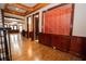 Elegant foyer featuring dark wood trim, hardwood floors, and an open floor plan at 4054 Lyon Blvd, Atlanta, GA 30331