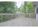 Picture of a newly constructed wooden back deck, overlooking a yard with lush greenery at 2773 Hawk Trace Ne Ct, Marietta, GA 30066
