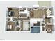 Top-down view of the home's floor plan showcases a spacious layout including bedrooms, bathrooms, and living areas at 2773 Hawk Trace Ne Ct, Marietta, GA 30066
