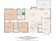 Layout featuring primary bedroom, kitchen, living room, dining area and two bathrooms at 2773 Hawk Trace Ne Ct, Marietta, GA 30066