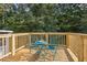 Outdoor deck featuring natural wood and an outdoor bistro set at 2010 Barnes Mill Rd, Marietta, GA 30062