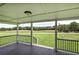 Inviting covered back porch with picturesque views of the surrounding fields and serene landscape at 2122 Browntown Rd, Rockmart, GA 30153