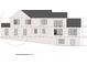 Architectural drawing featuring the back elevation of a brick two-story home at 4647 Lantern Ct, Stonecrest, GA 30038