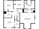 Second floor layout featuring bedrooms, bathrooms, and walk-in closets at 5195 Oaks Landing Ct, Sugar Hill, GA 30518