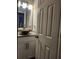 Bathroom with decorative bowl sink and granite countertop at 842 Shoals Ct, Atlanta, GA 30349