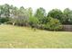 Expansive backyard featuring a wooden fence and mature trees, offering privacy and a natural setting at 3824 Smith Creek Ct, Buford, GA 30519