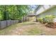 Fenced backyard with a wooden deck, perfect for outdoor relaxation and entertainment at 536 Cherokee Overlook Court Ct, Canton, GA 30115