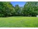 Lush green backyard with ample space and mature trees, creating a private and serene outdoor setting at 145 Deep Step Rd, Covington, GA 30014