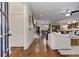 Open-concept living space with hardwood floors, stylish decor, and abundant natural light at 2972 Lookout Ne Pl, Atlanta, GA 30305