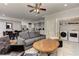 Open floor plan featuring a kitchen, dining area, living room and laundry, with carpet at 2972 Lookout Ne Pl, Atlanta, GA 30305
