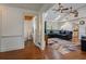 View of the living room and adjacent bathroom at 263 Mountainview Cir, Canton, GA 30115
