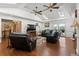 Bright living room with hardwood floors, trey ceiling, and sliding doors to the backyard at 263 Mountainview Cir, Canton, GA 30115