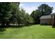 A lush backyard with mature trees offers shade and privacy for outdoor enjoyment at , Stockbridge, GA 30281