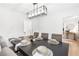 Elegant dining room featuring a sleek black table and stylish light fixture at 3794 Brown Owl Ct, Marietta, GA 30062