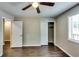 Bedroom featuring new flooring, closet space, and neutral paint at 4342 Riverwood Cir, Decatur, GA 30035