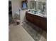 Bathroom features double sinks, a soaking tub, and lots of storage space at 2435 Hickory Station Cir, Snellville, GA 30078