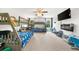 Spacious bedroom with bunkbeds, carpet flooring, ceiling fan, and natural light at 349 Garnet Dr, Acworth, GA 30101