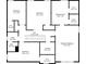 Detailed floor plan of the home's second level, showing bedrooms, bathrooms, and laundry at 349 Garnet Dr, Acworth, GA 30101