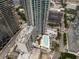 Breathtaking overhead view of a building and a rooftop pool area at 400 W Peachtree Nw St # 3711, Atlanta, GA 30308
