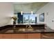 Kitchen with granite countertop, stainless steel appliances, sink, and city view at 400 W Peachtree Nw St # 3711, Atlanta, GA 30308