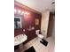 Bathroom with large mirror, vanity, toilet, and shower stall at 199 Scenic View Ln, Stone Mountain, GA 30087