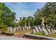 Historic cemetery view with aged tombstones, lush greenery, and a skyline of the Atlanta city at 170 Boulevard Se # 221E, Atlanta, GA 30312