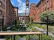 Beautiful courtyard with outdoor seating and lush landscaping among historic brick buildings at 170 Boulevard Se # 221E, Atlanta, GA 30312
