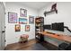 Functional home office with modern desk setup and decorative wall art at 12 Becker Nw Pl, Atlanta, GA 30307